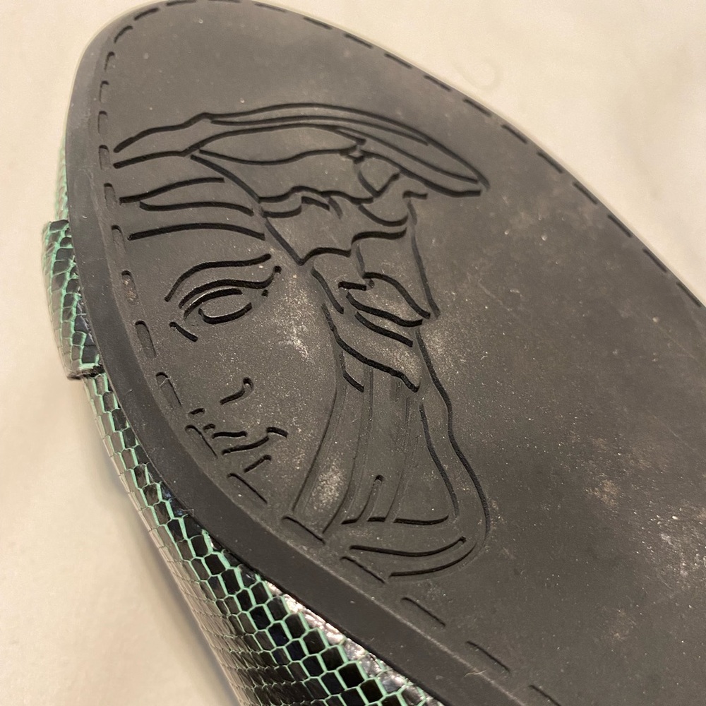 Versace Collection Leather Ballets Flat Shoes - image 3